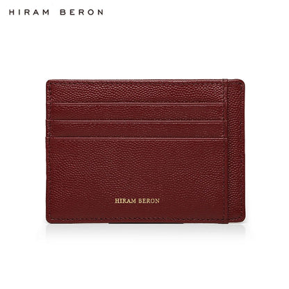 Hiram Beron Personalized Leather RFID Blocking Credit Card Holder