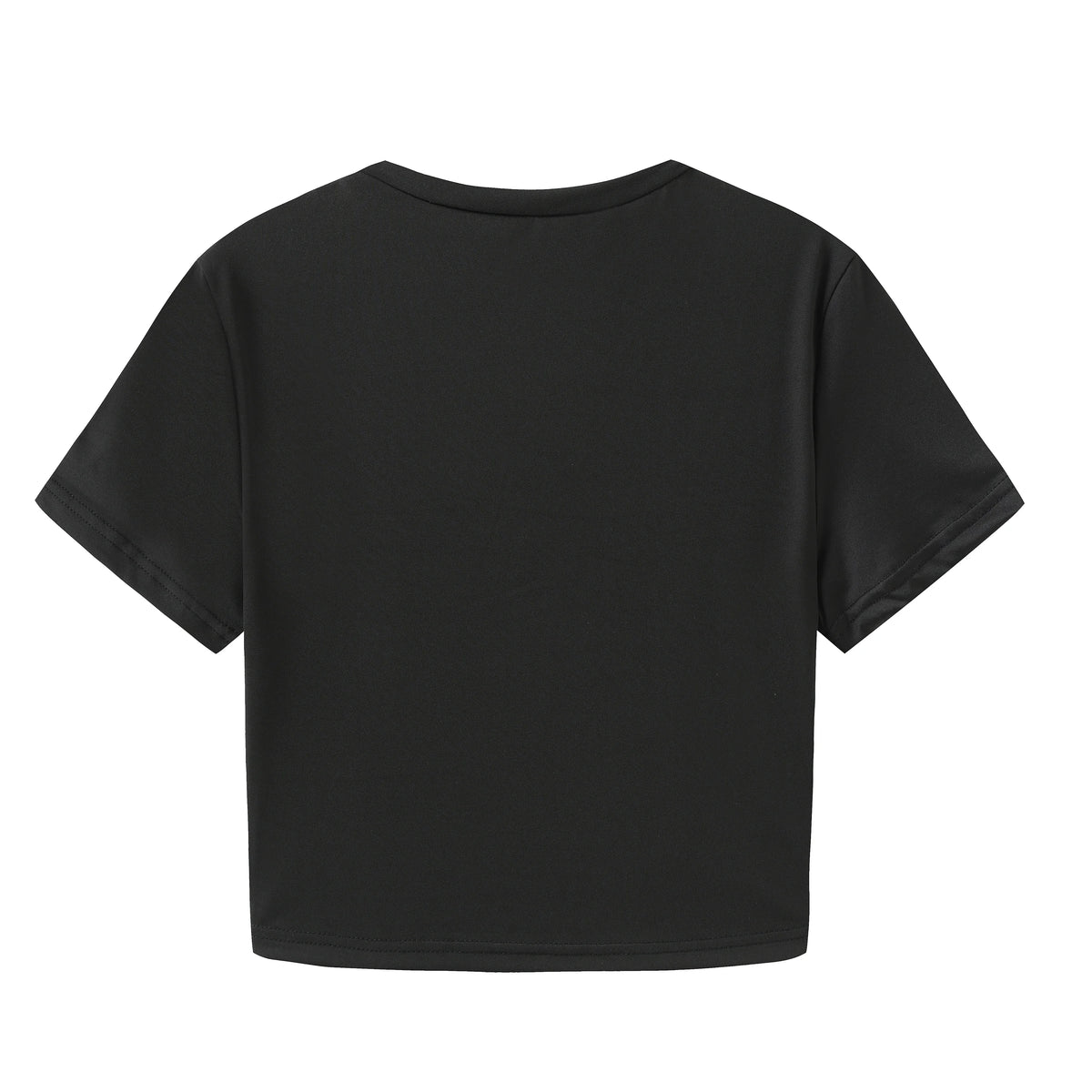 Spider Web Graphic Crop Top for Women – Slim Fit Tee