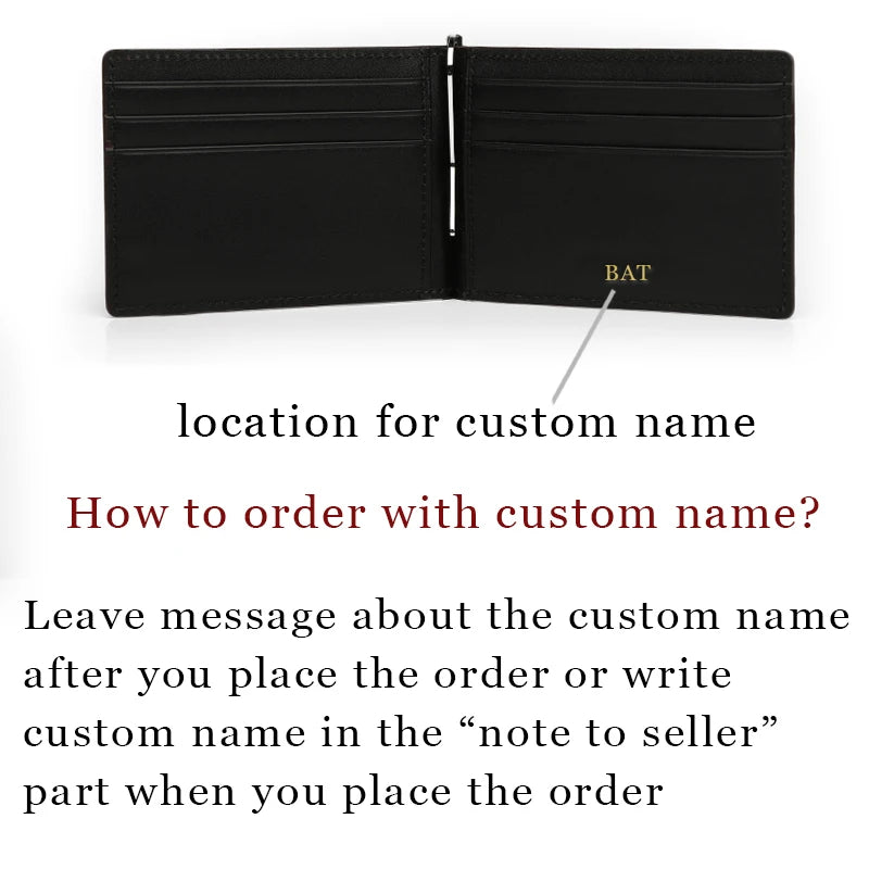 Customized Genuine Cow Leather Crocodile Embossed Men Money Clip Slim Card Pack Bills Cash Clips