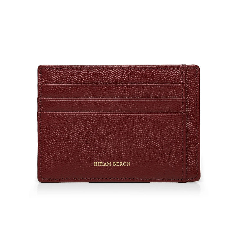 Hiram Beron Personalized Leather RFID Blocking Credit Card Holder