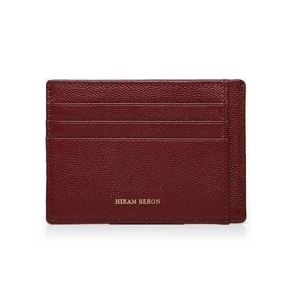 Hiram Beron Personalized Leather RFID Blocking Credit Card Holder