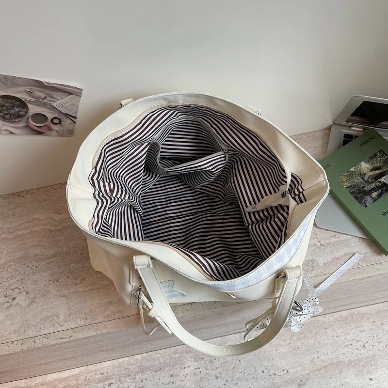 Large Canvas Tote Bag for Women – Korean Style Shoulder Bag