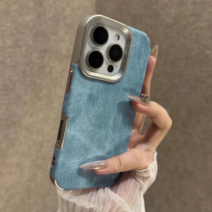 Denim Fabric iPhone Case – Retro Cowboy Style for iPhone 11–17 Series