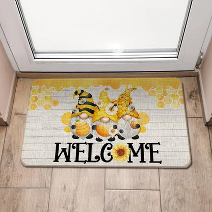 Sunflower Welcome Doormat – Spring Summer Floral Front Door Mat