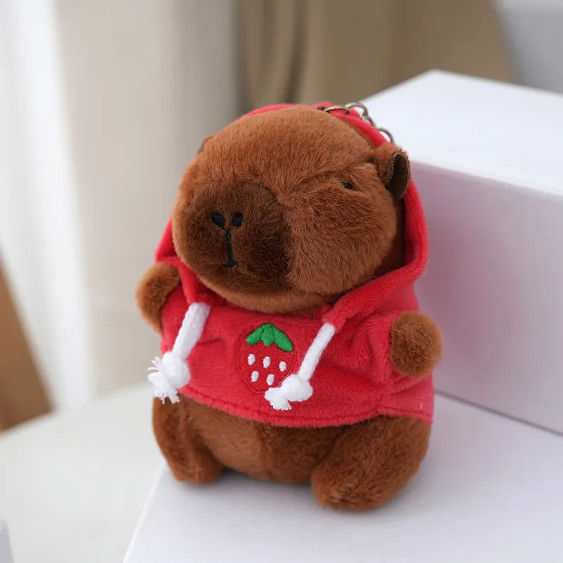 Cute Capybara Plush Keychain Pendant