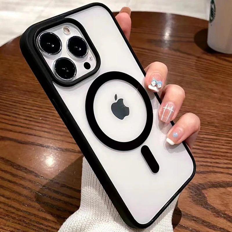 MagSafe Magnetic iPhone Case – Clear Hard Cover for iPhone 11–17 Pro Max