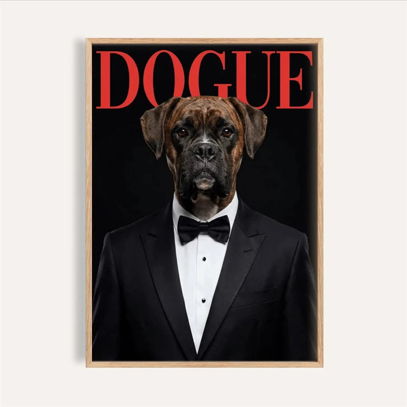 DOGUE Dog Pop Art Wall Poster – Funny Fashion Magazine Print