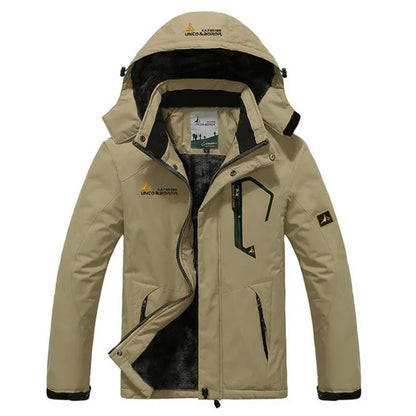 Men's Winter Parka Jacket – Windproof Fleece-Lined Hooded Anorak