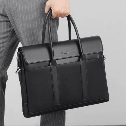 Men's Leather Briefcase Alligator Texture Business Bag