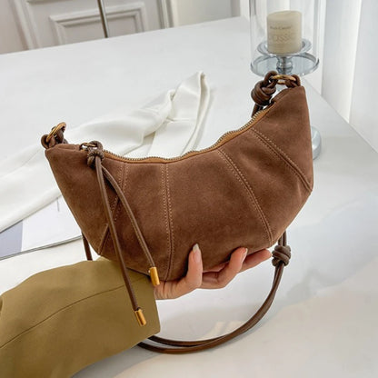 Velvet Material Zipper High Quality Shoulder Bag