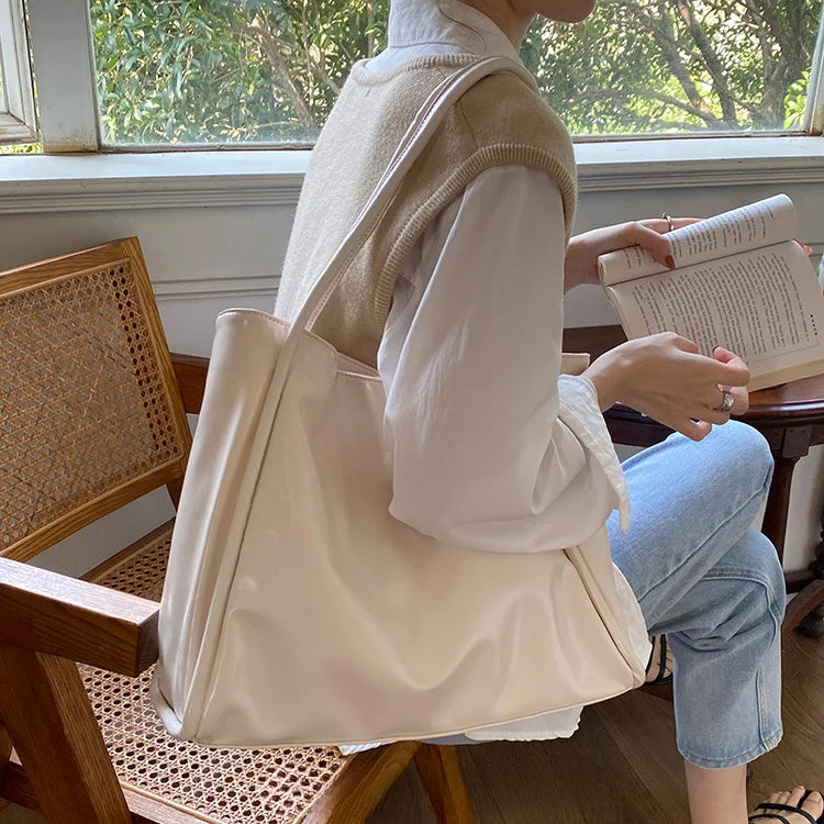 Portable Texture Tote Bag for Women