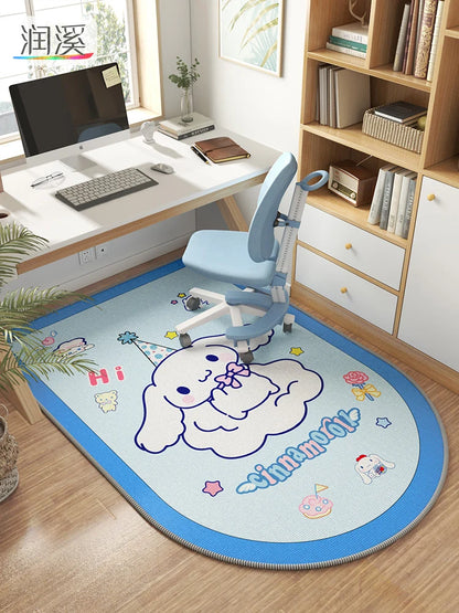 Kids Study Area Rug – Ocean Cartoon Chair Floor Mat