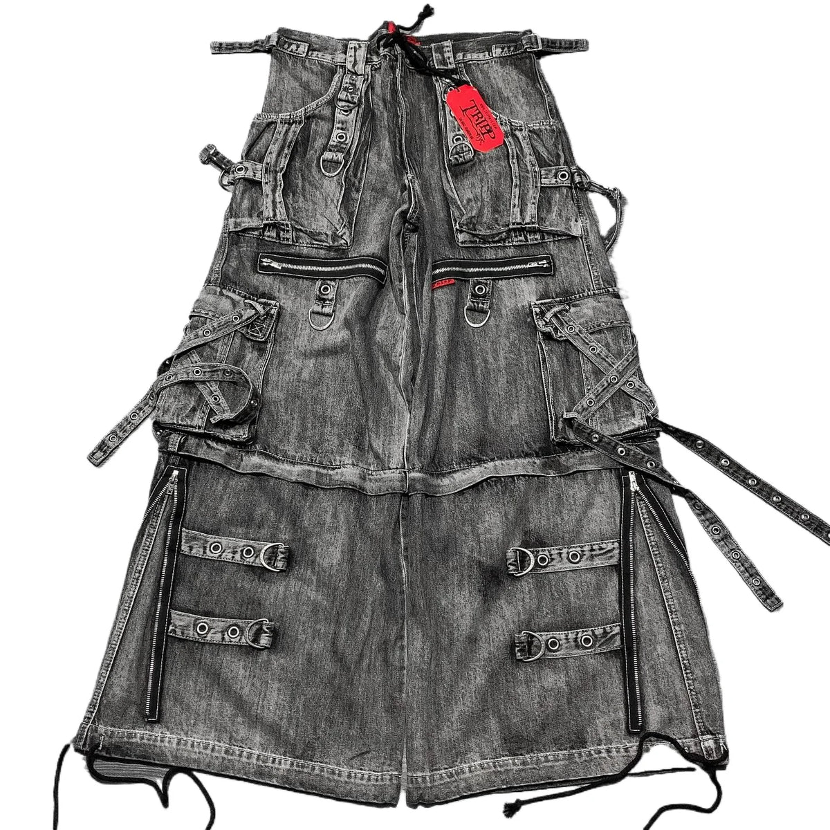 Wide Leg Cargo Denim Jeans – Men's Hip Hop Streetwear Pants