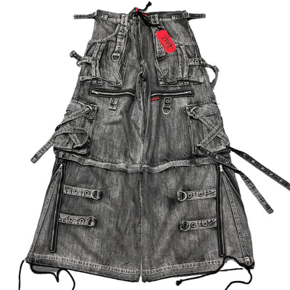 Wide Leg Cargo Denim Jeans – Men's Hip Hop Streetwear Pants