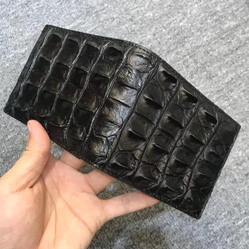 Crocodile Genuine Leather Bifold Wallet for Men