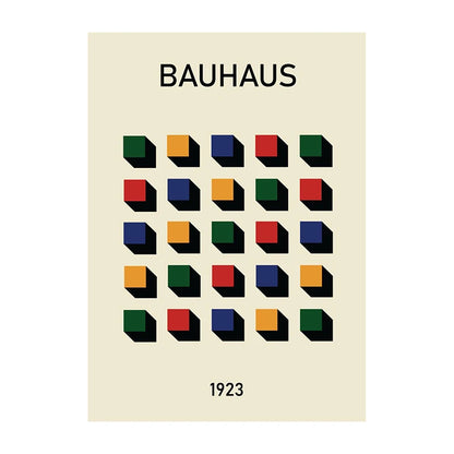 Bauhaus Geometric Abstract Art Poster – Minimalist Wall Print