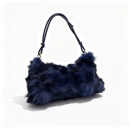 Fluffy Fur Shoulder Bag for Women – Luxury Handbag & Purse