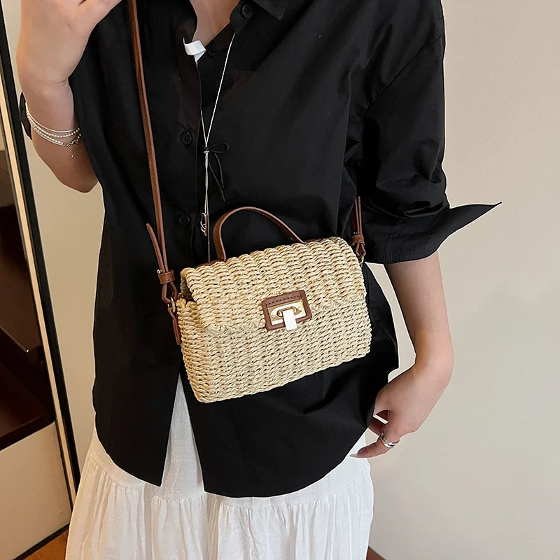 Mini Woven Straw Shoulder Bags