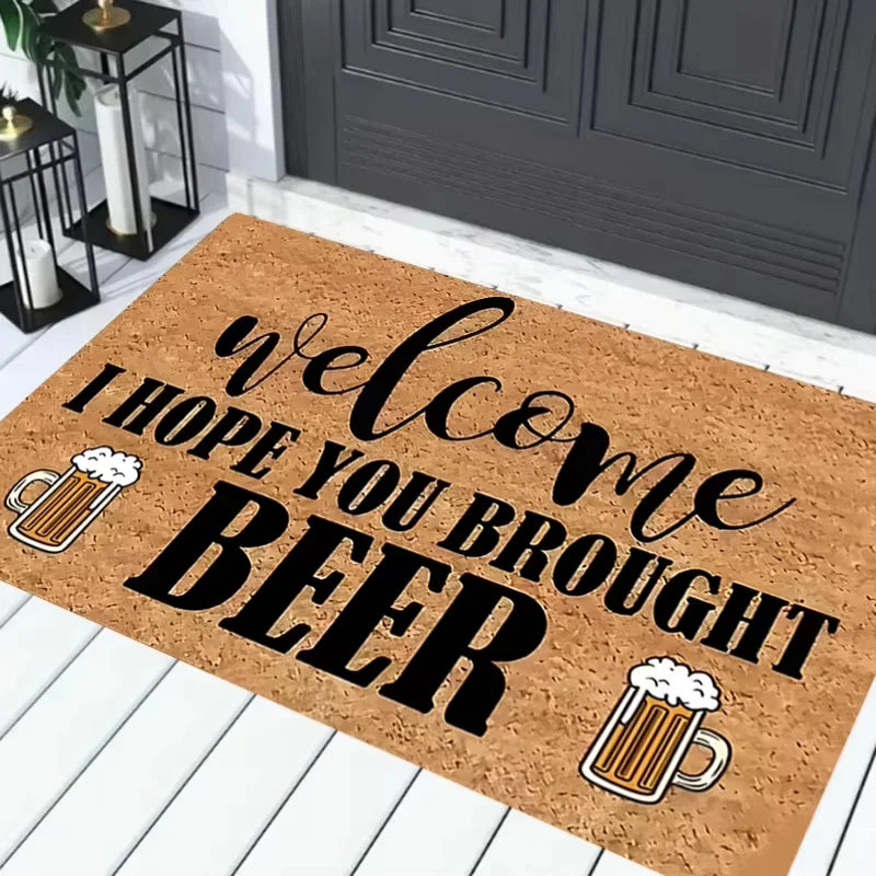 Funny Beer Doormat – Non-Slip Indoor Outdoor Welcome Mat