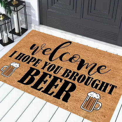 Funny Beer Doormat – Non-Slip Indoor Outdoor Welcome Mat