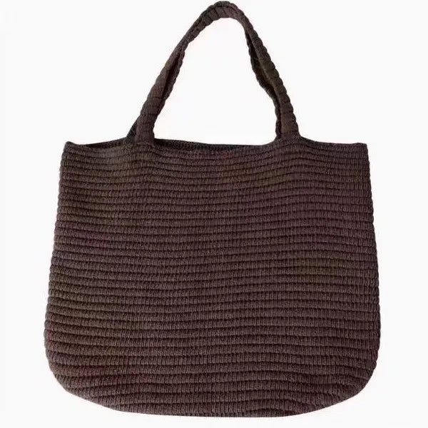 Knit Shoulder Bag for Women – Soft Woven Casual Tote