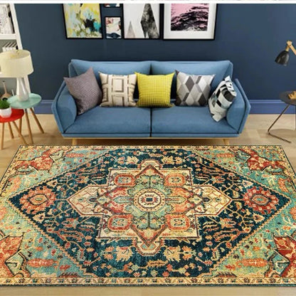 Bohemian Vintage Area Rug – Persian Floral Pattern for Living Room & Bedroom