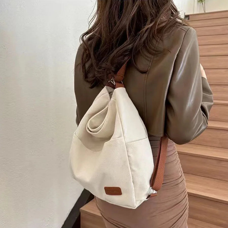 Large Capacity Canvas Commuting Crossbody Tote Bag