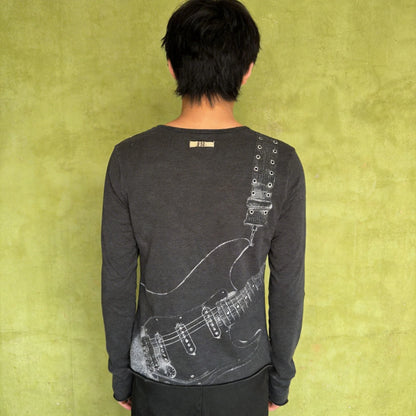 Guitar Print Long Sleeve T-Shirt – Y2K Harajuku Streetwear