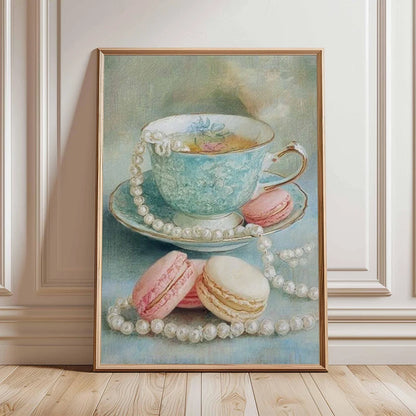 Rustic Kitchen Still Life Poster Vintage Bread Art Print Canvas Oil Painting Style Wall Picture