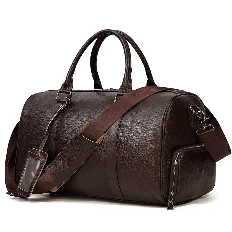 Genuine Leather Duffle Bag for Men – Travel & Weekender