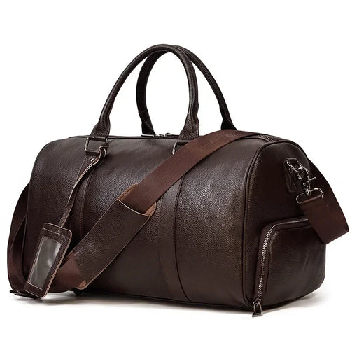 Genuine Leather Duffle Bag for Men – Travel & Weekender