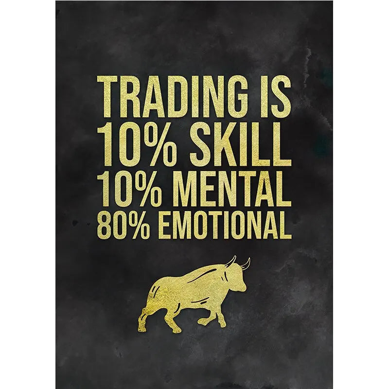 Stock Trading Motivational Wall Art Poster – Buy Fear Sell Greed