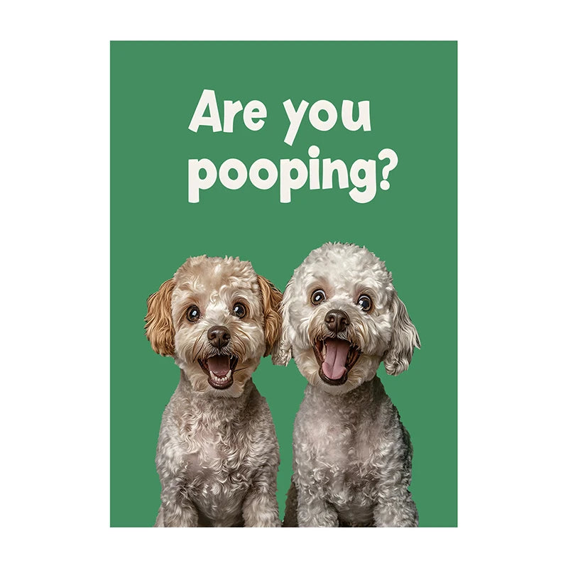 Funny Cow Poster – Are You Pooping? Farm Animal Bathroom Art