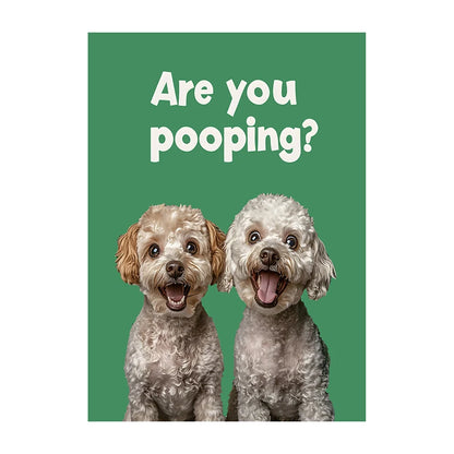 Funny Cow Poster – Are You Pooping? Farm Animal Bathroom Art