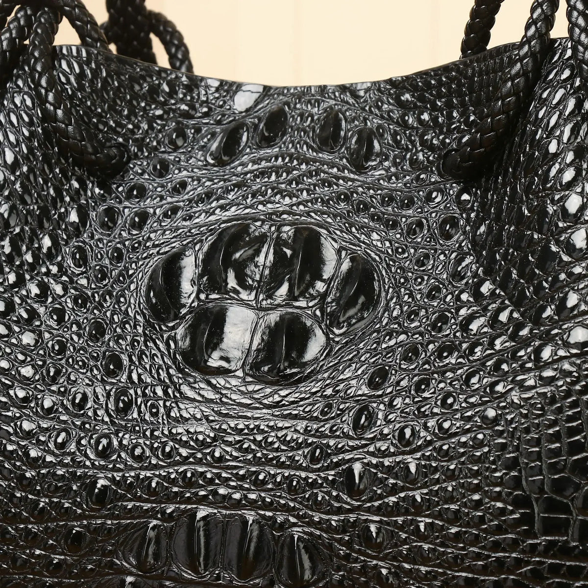 Genuine Leather Alligator Shoulder Bag for Women