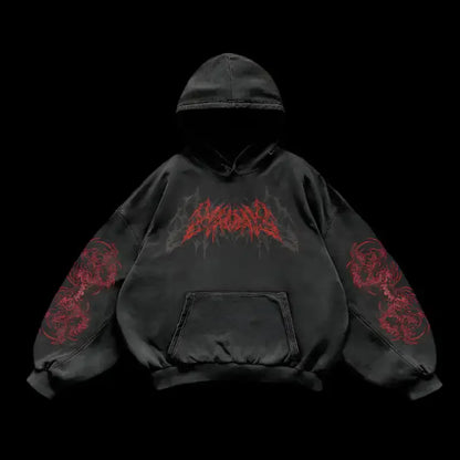 Gothic Angel Oversized Hoodie – Harajuku Streetwear Sweatshirt