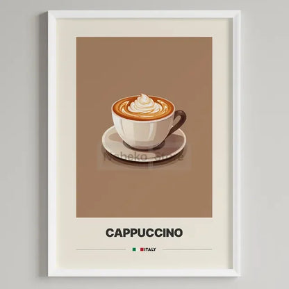 Italian Coffee Minimalist Poster | Cappuccino Espresso Latte Wall Art Print