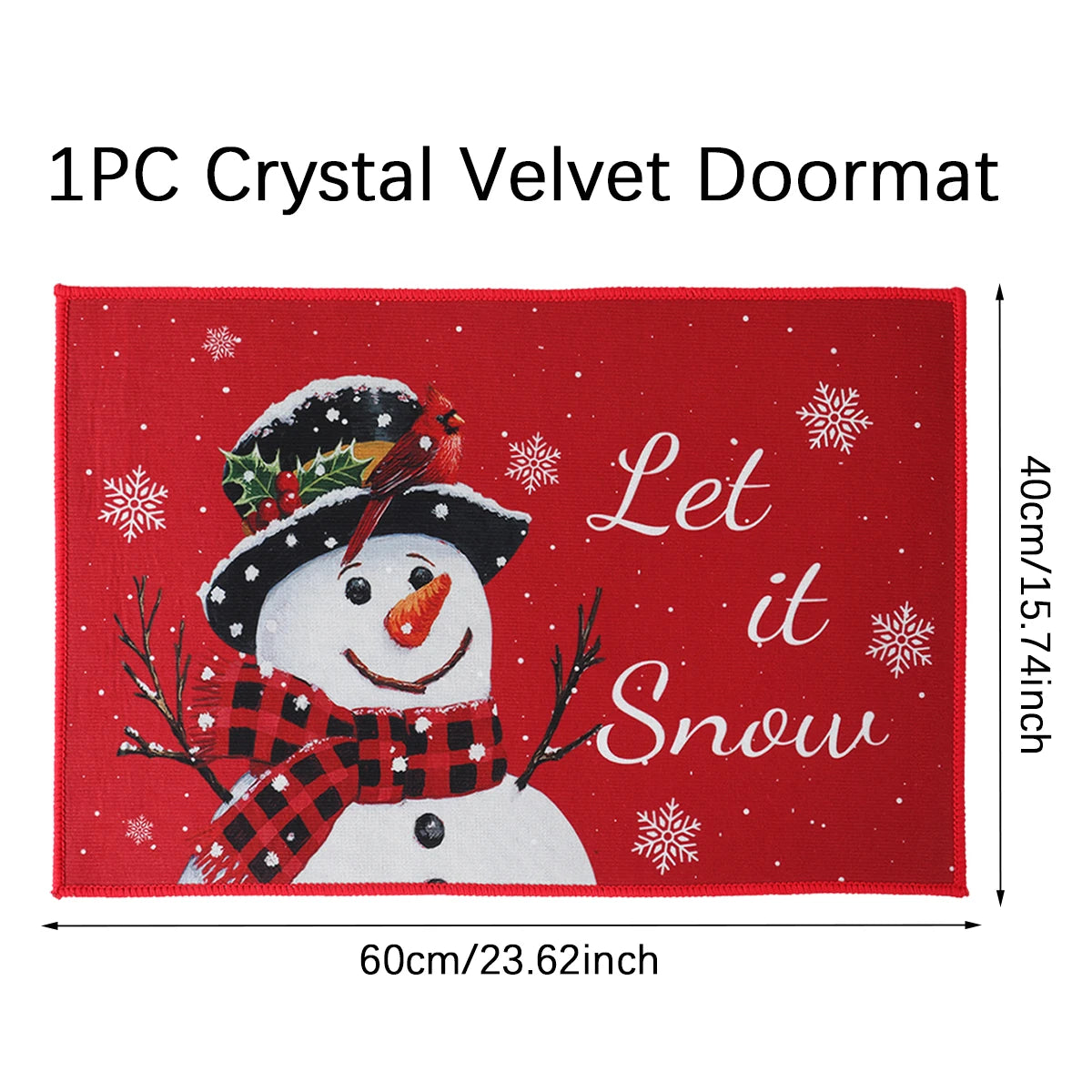 Santa Claus Christmas Doormat – Flannel Welcome Mat for Home