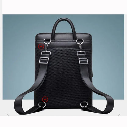 Genuine Leather Men's Backpack – Large Laptop Bag