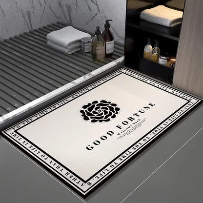 Luxury Diatom Mud Bath Mat – Anti-Slip Water-Absorbing Bathroom Rug