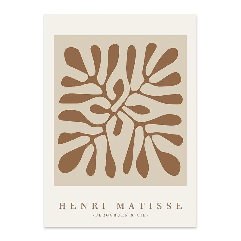 Matisse Boho Abstract Wall Art Poster – Minimalist Line Figure Print