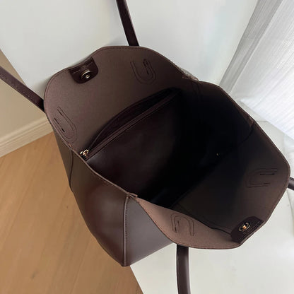 Vintage Korean Large Capacity Commuter Tote Bag