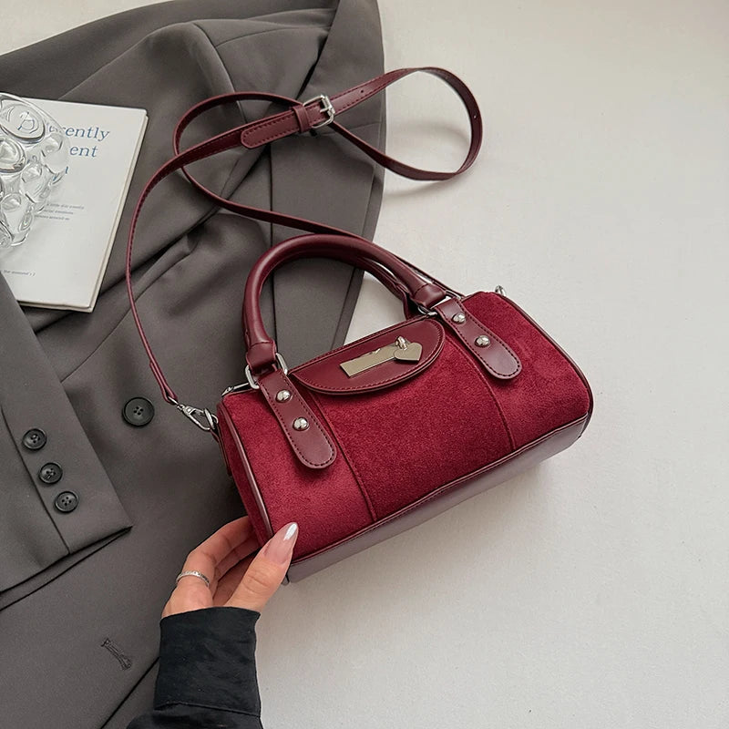 Vintage Small Faux Suede Shoulder Bags
