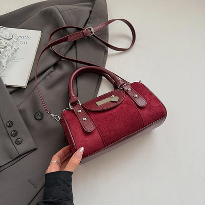 Vintage Small Faux Suede Shoulder Bags
