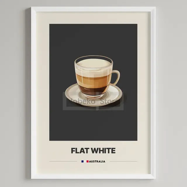 Italian Coffee Minimalist Poster | Cappuccino Espresso Latte Wall Art Print