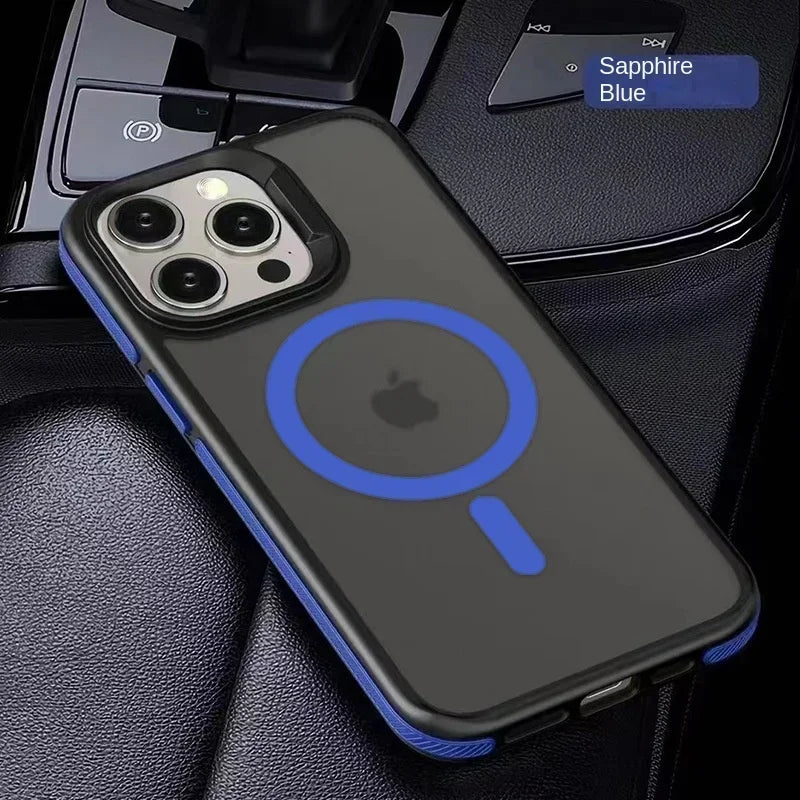 MagSafe Matte Translucent Armor iPhone Case – Shockproof, Multi-Model