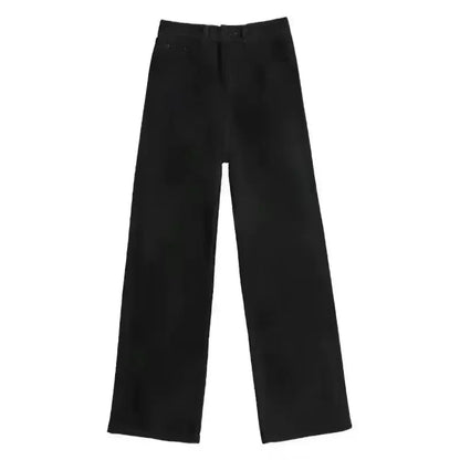 Y2K Baggy Wide-Leg Jeans with Side Stripe – Harajuku Streetwear