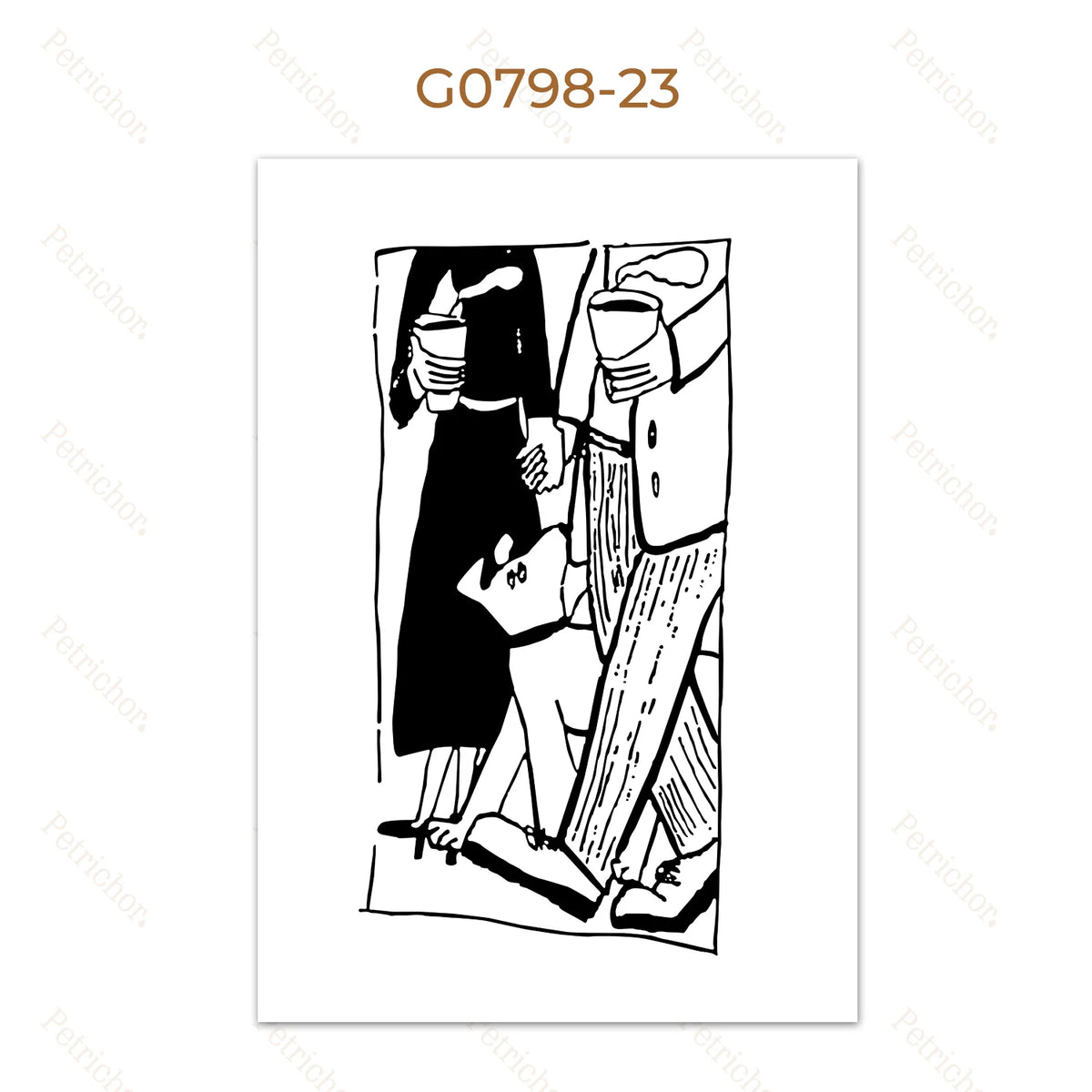 Minimalist Black and White Line Art Canvas Wall Art Print