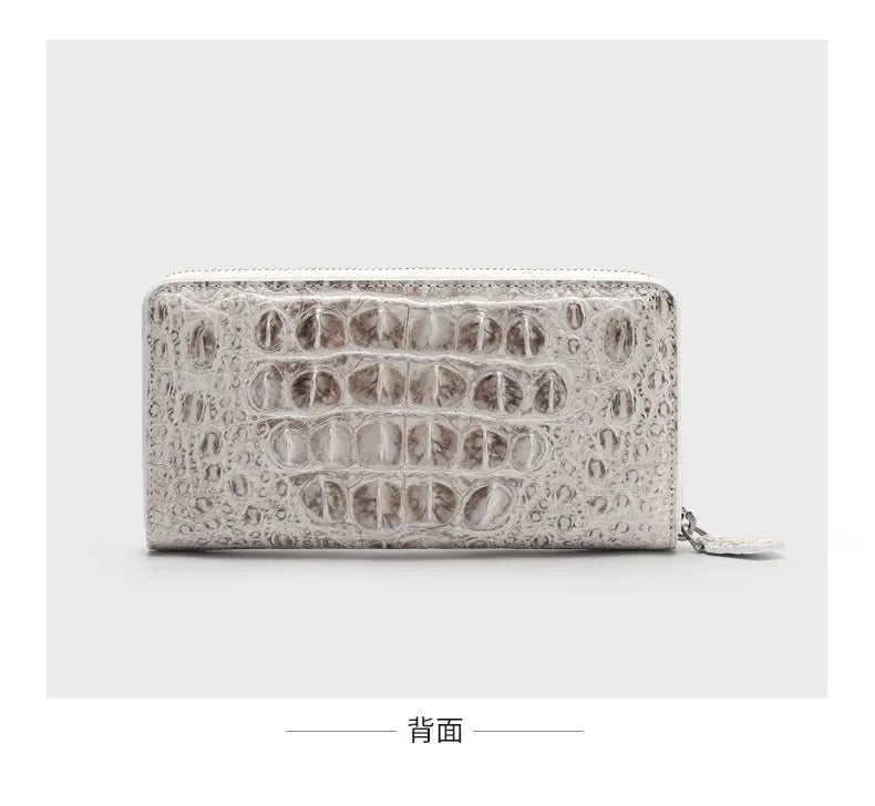 Genuine Crocodile Leather Long Wallet for Women