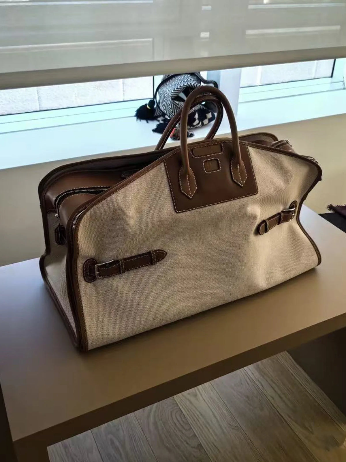 Large Capacity Travel Casual Tote Bag Women Luxury Leather Shoulder Canvas Bucket Handbag Office